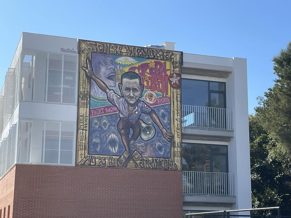 El mural sobre Muguruza.