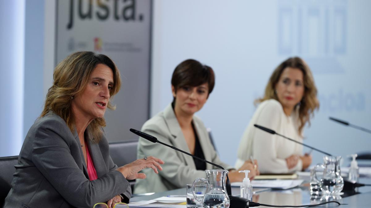 Teresa Ribera, durante a rueda de prensa del Consejo de Ministros