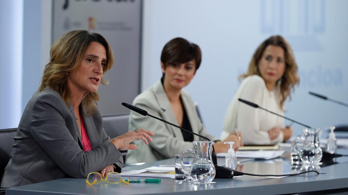 Teresa Ribera, durante a rueda de prensa del Consejo de Ministros