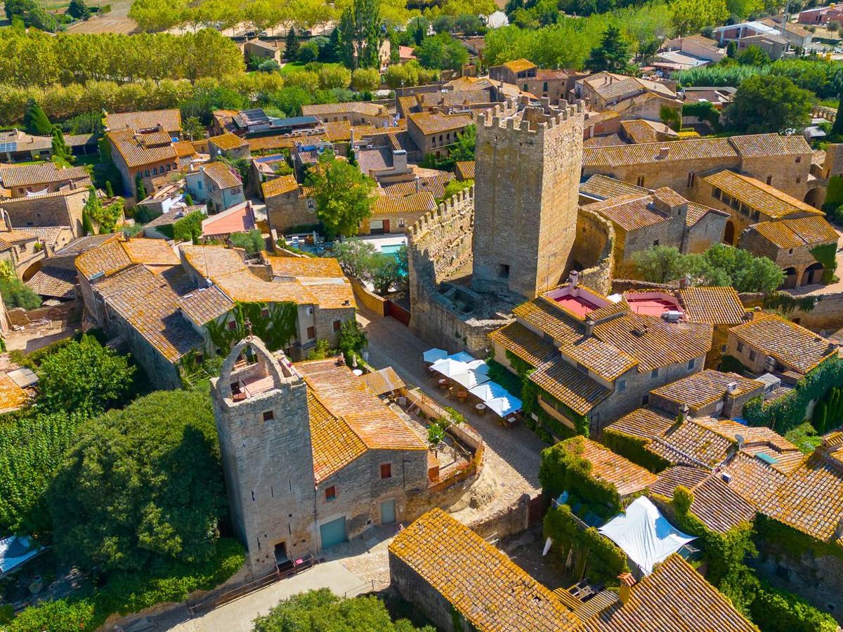 Vista aérea del castillo de Peratallada