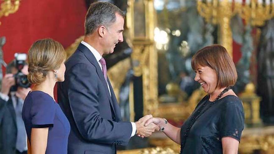 Die balearische Ministerpräsidentin Francina Armengol auf dem königlichen Empfang 2015.