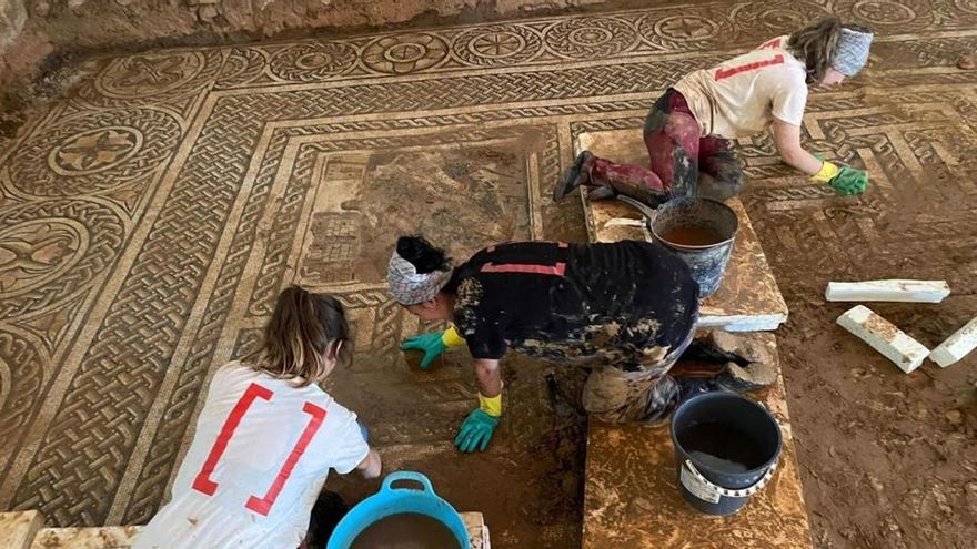 El yacimiento romano de La Malena seguirá adelante con sus obras de restauración pese a la tormenta que azotó Azuara en junio