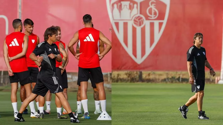 Matias Almeida dirige el primer entrenamiento de pretemporada del Sevilla