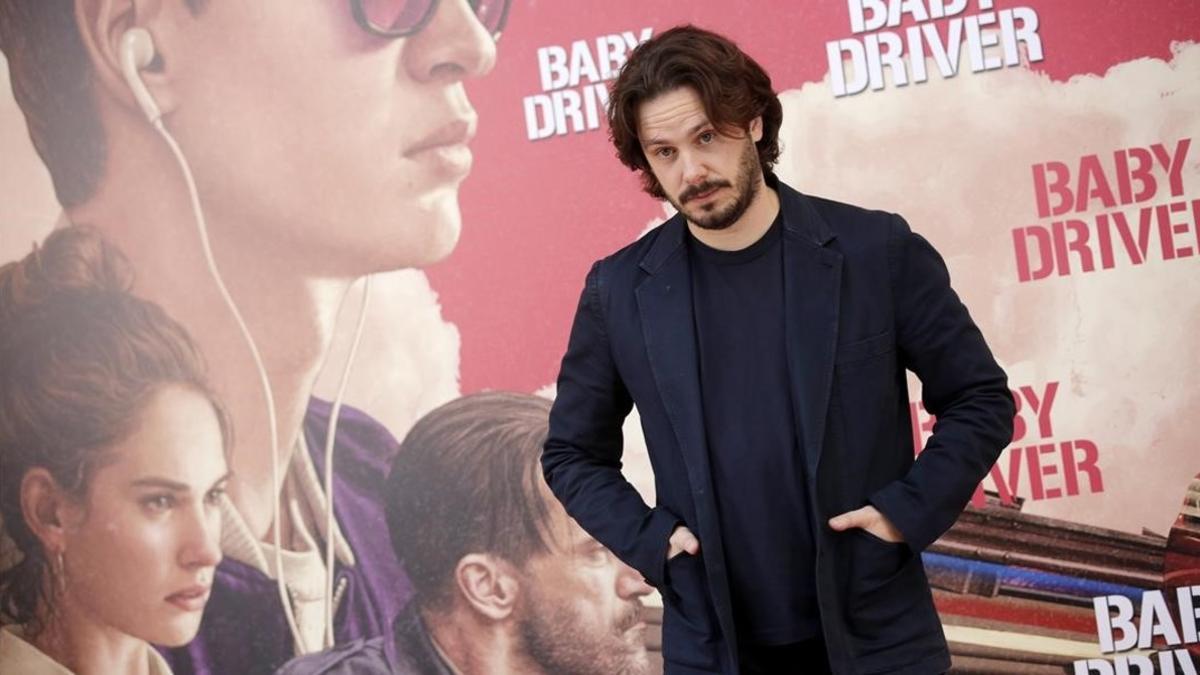 El cineasta Edgar Wright, en Madrid, durante la presentación a la prens de 'Baby Driver'