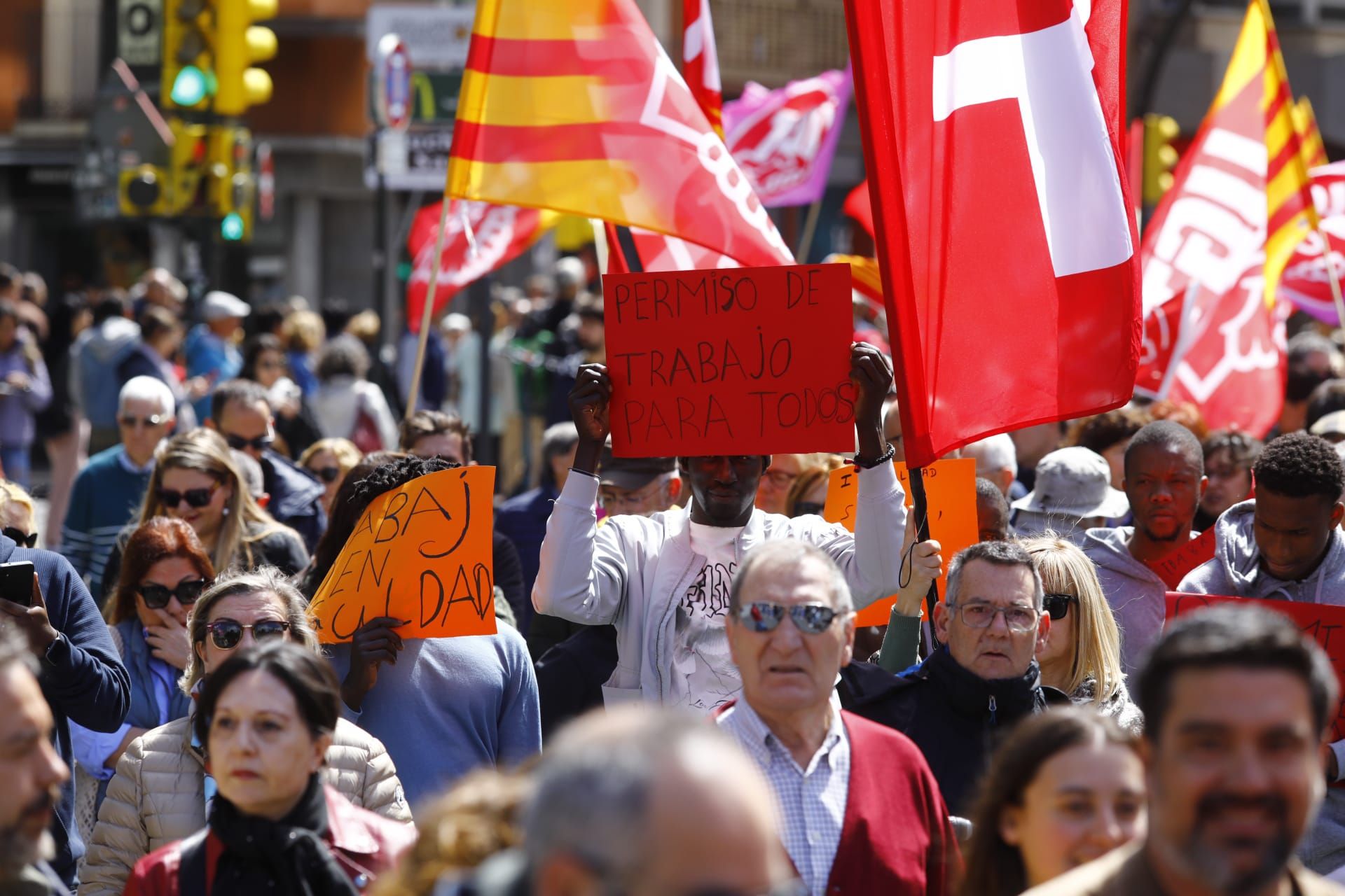 Manifestación del 1º de Mayo en Zaragoza