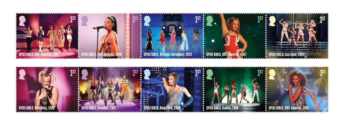 Royal Mail rendirá homenaje a las Spice Girls con una colección de sellos conmemorativos