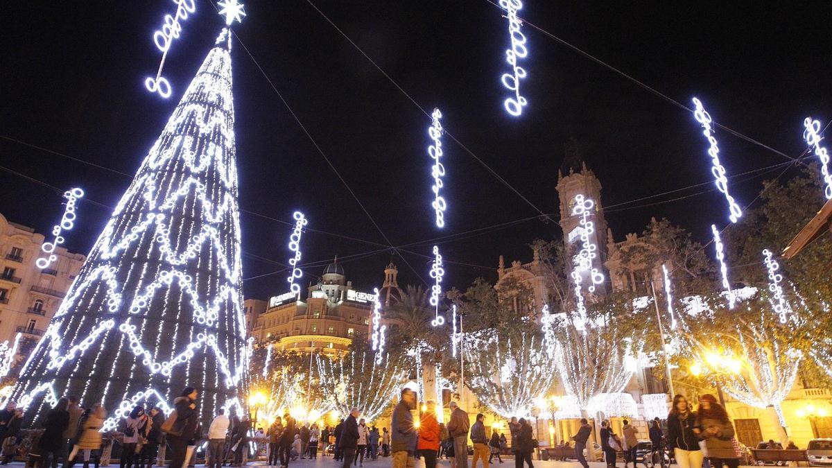 Iluminación navideña de la plaza del Ayuntamiento