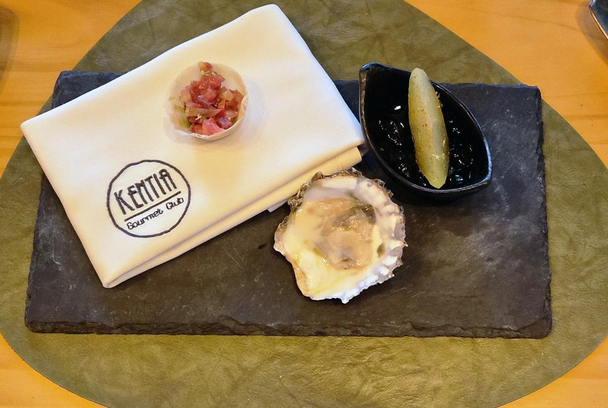 Aperitivos dentro del menú degustación.