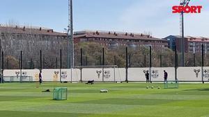 Joan García entrena con normalidad a 24 horas del duelo ante el Rayo