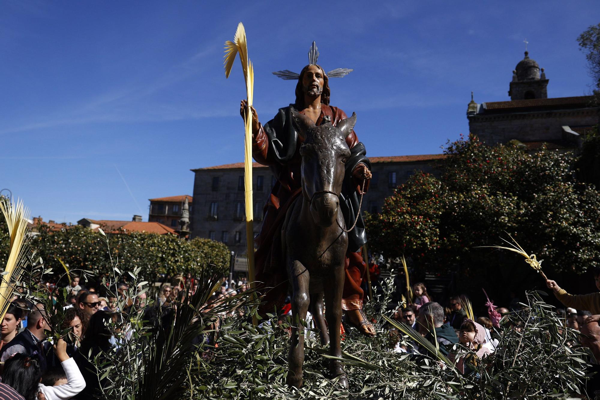 Devoción familiar en la burrita de Pontevedra