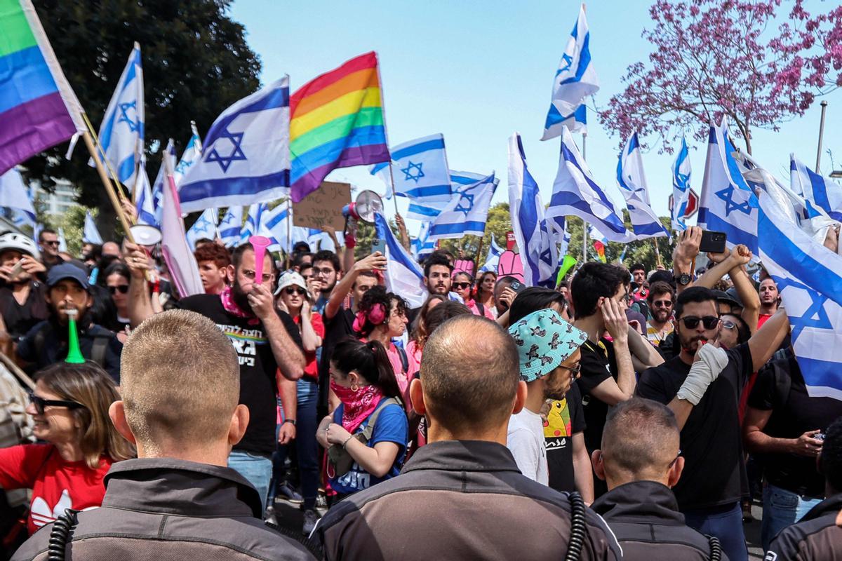 Protestas en Tel Aviv por la polémica reforma judicial del Gobierno de Netanyahu