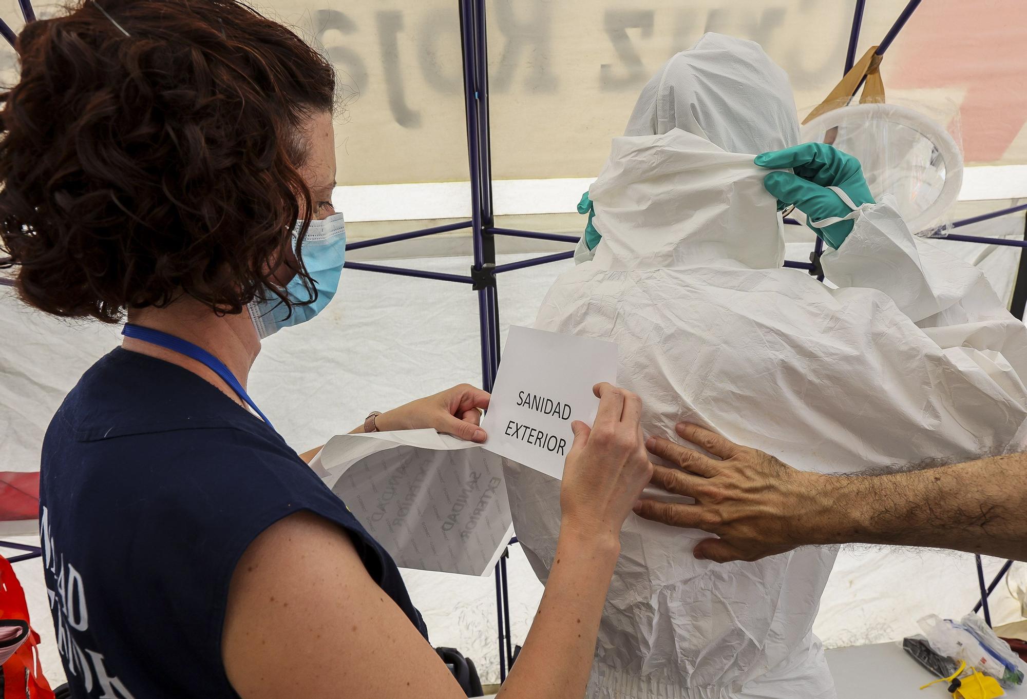 Simulacro de emergencia sanitaria en el puerto