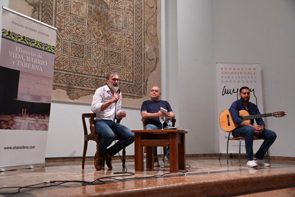 Acto con Manuel Guzmán Andújar en la Fundación Gala, este viernes.