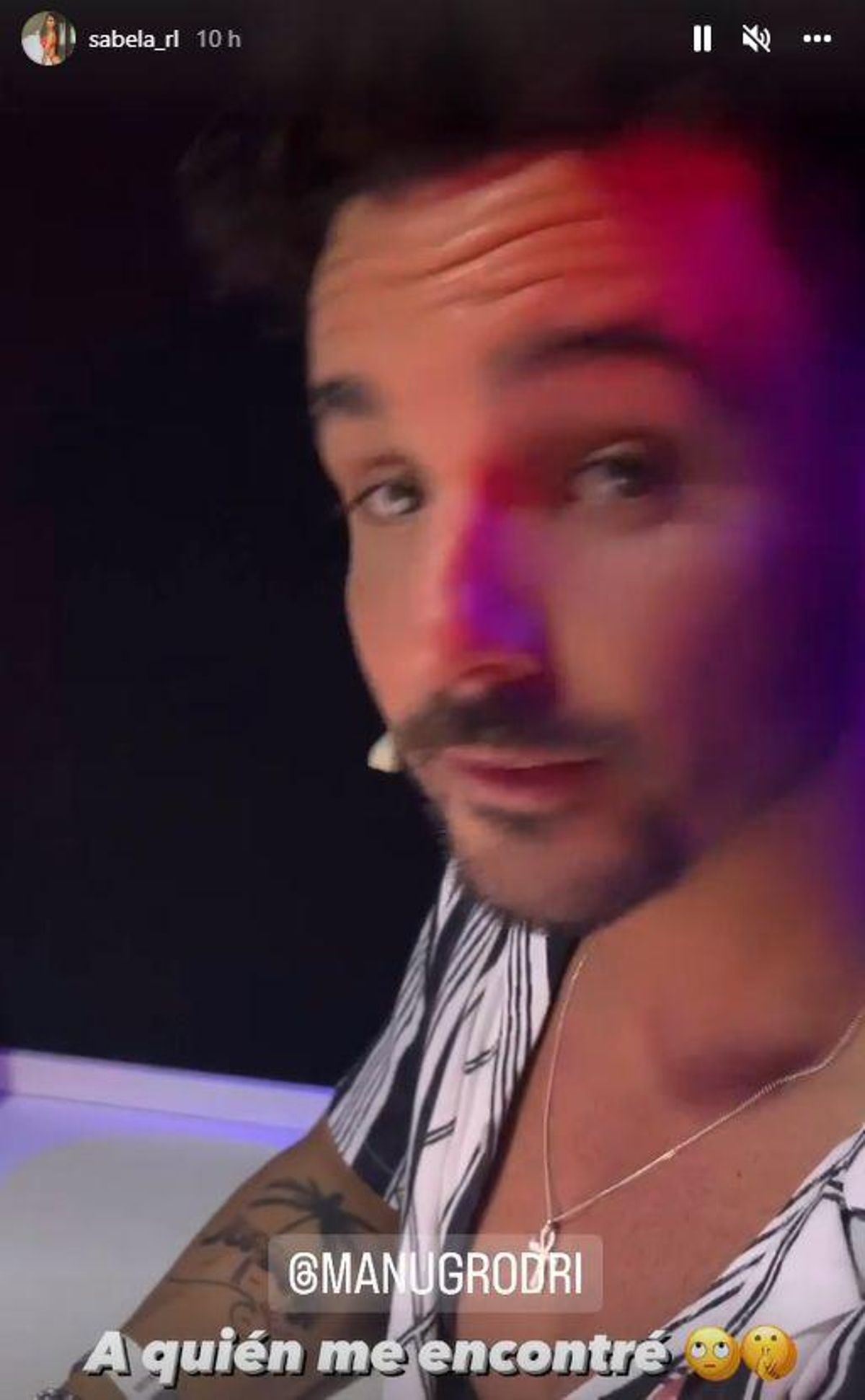 Sabela compartió un vídeo de su noche con Manuel