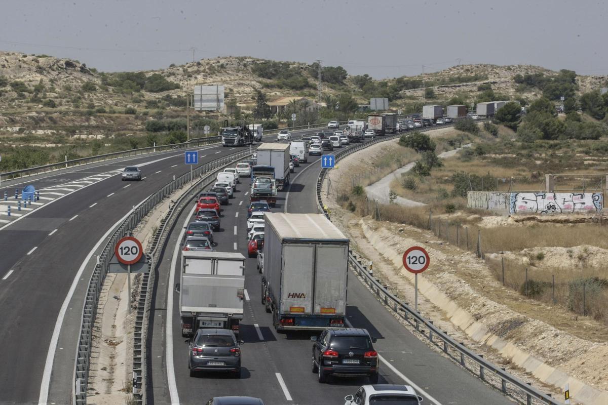 Autovía A-70 a su paso por Elche, en imagen de archivo