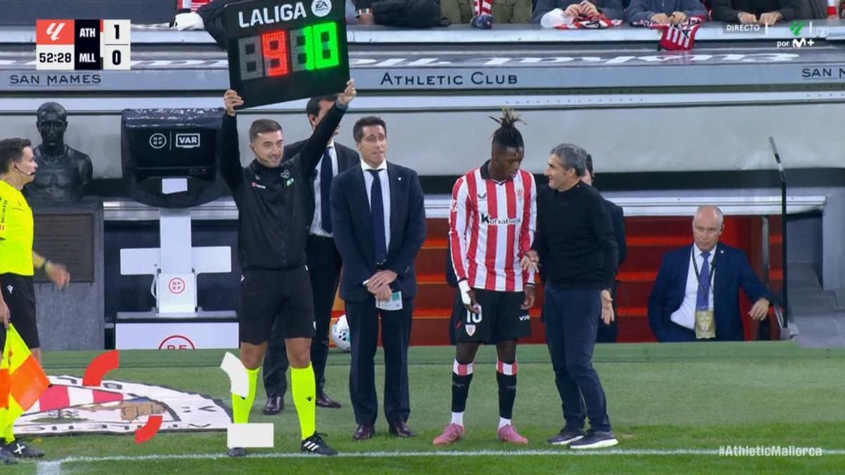 Nico Williams volvió a jugar tras su lesión