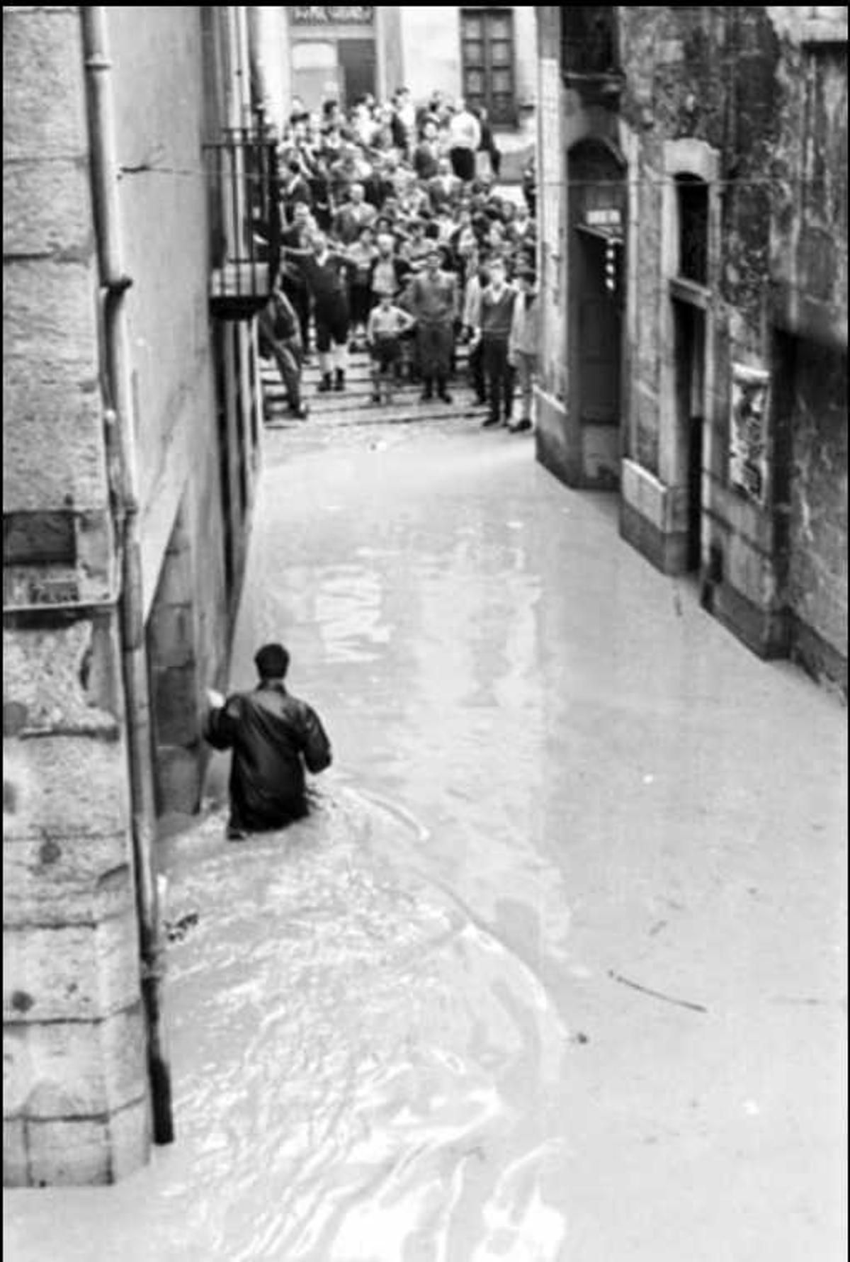 L'aiguat de 1962. Els Quatre Cantons des d'un punt elevat.