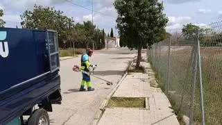 Barrios y pedanías limpios de maleza para prevenir incendios y mosquitos en Murcia