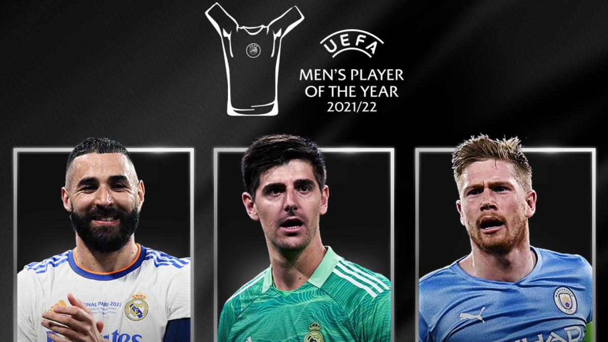 Benzema, Courtois y De Bruyne optan al premio