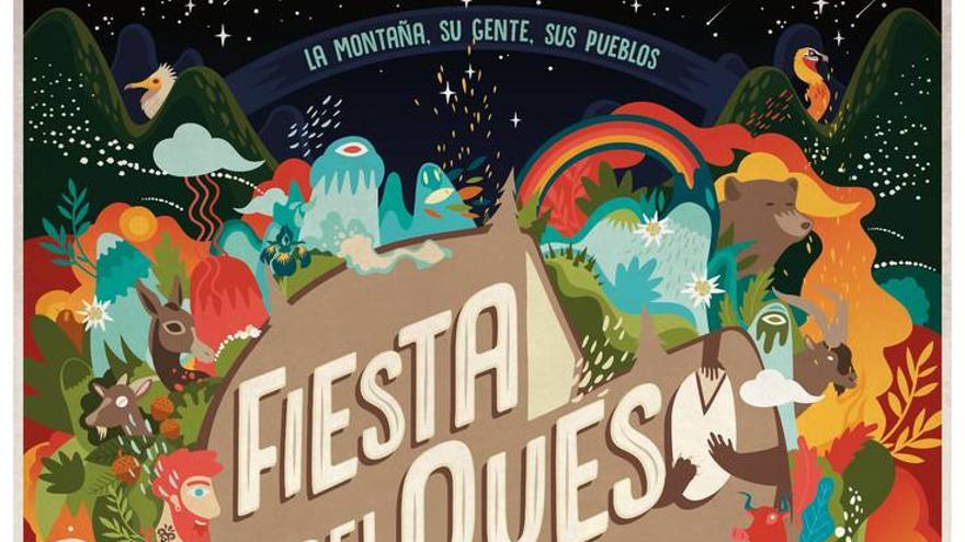 Cartel anunciador de la Fiesta del Queso.