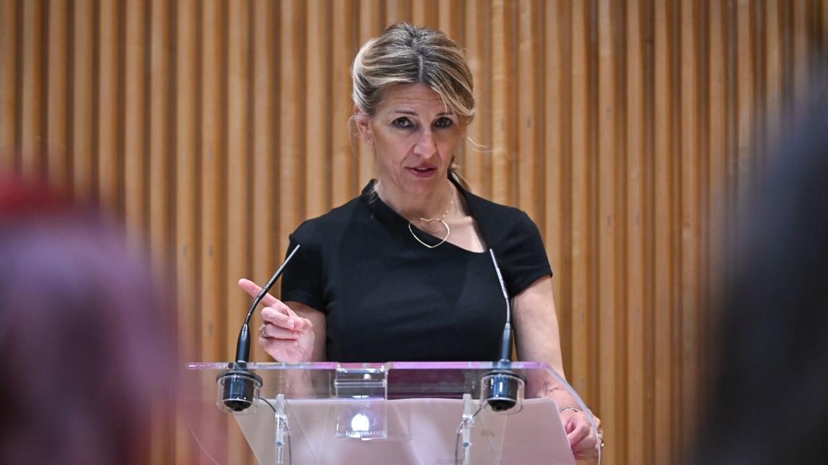 Yolanda Díaz en la jornada parlamentaria 'Encuentro de la Red de Salud Equi Sastipen Rroma
