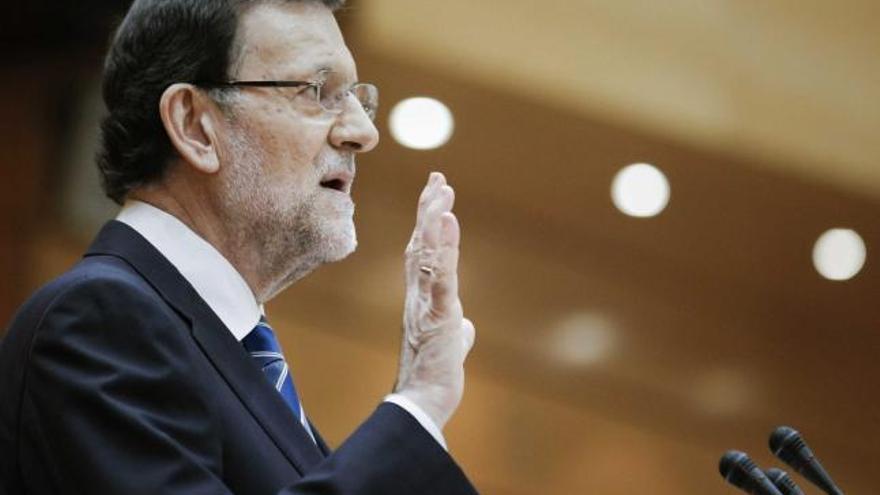 Mariano Rajoy, durante su intervención en el debate. | efe