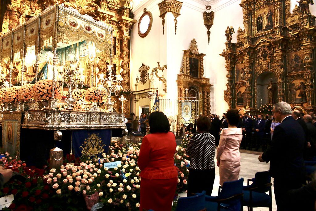 San Francisco acoge la misa en honor de la Dolorosa del Paso Azul de Lorca