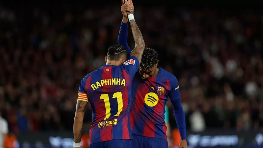 Raphinha fue el goleador de la noche ante Osasuna