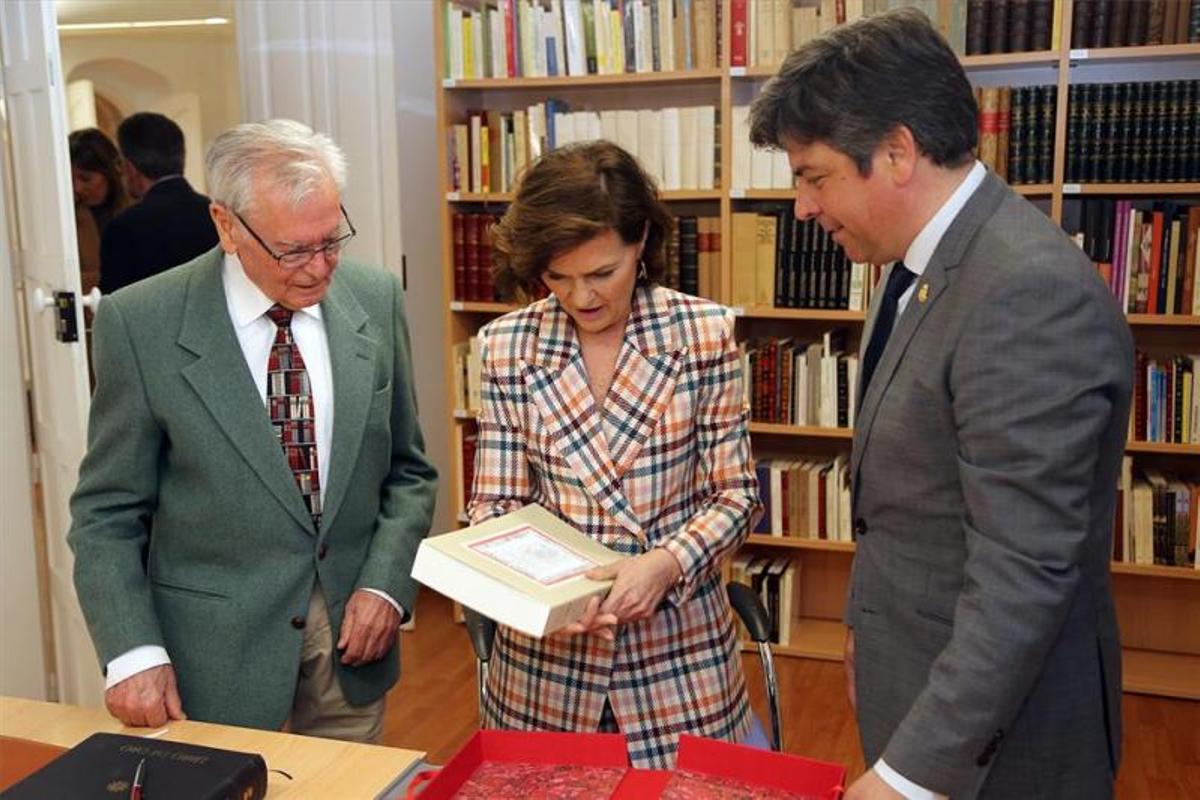 Carmen Calvo defiende en Montilla la «necesidad» de «preservar» la memoria democrática