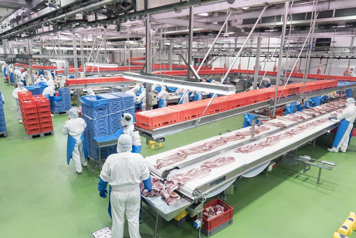 La planta cárnica del grupo Vall Companys en Ejea de los Caballeros (Cárnicas Cinco Villas).