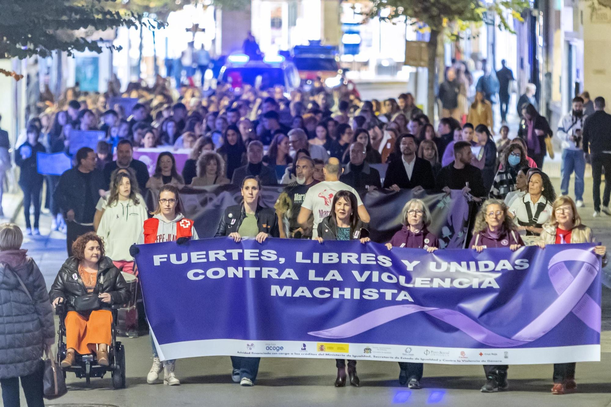 Marcha por la eliminación de la violencia contra las mujeres en Orihuela