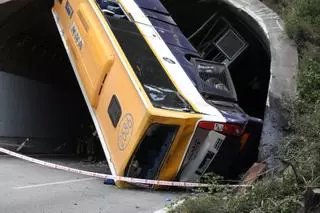 Qué ha pasado con el autobús accidentado en el túnel de la C-32 entre Tordera y Santa Susanna
