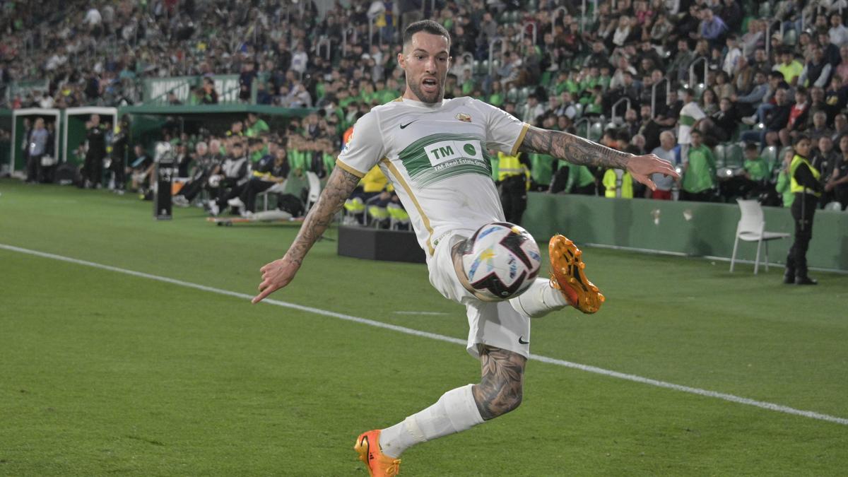 Tete Morente en el partido Elche CF - Sevilla FC de ayer