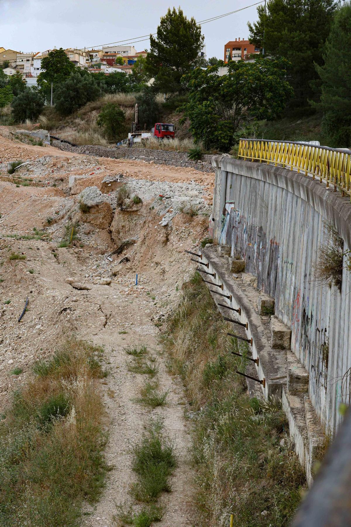 Imágenes de las obras del nuevo acceso al polígono Santiago Payá-Sant Benet