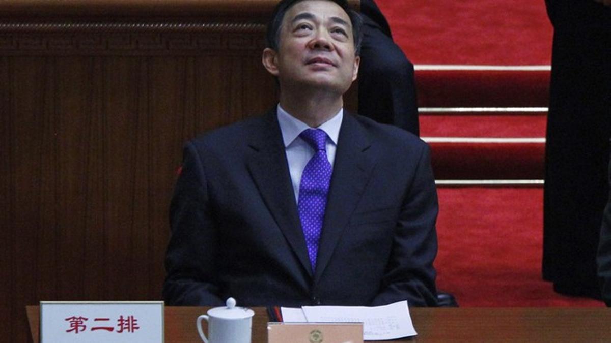 Bo Xilai, el pasado martes, durante una reunión del Partido Comunista Chino.