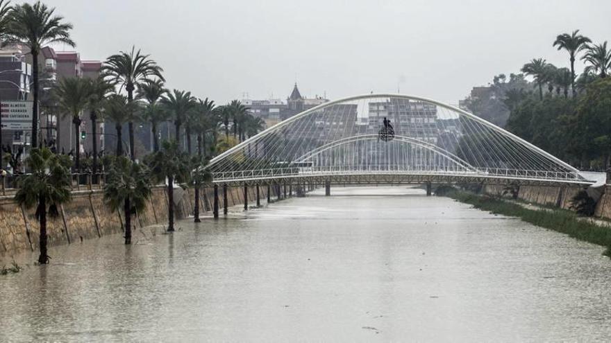 El río Segura aumentó peligrosamente su caudal lo que provocó desbordamientos en varios puntos del cauce.