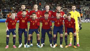 El once de España contra Croacia