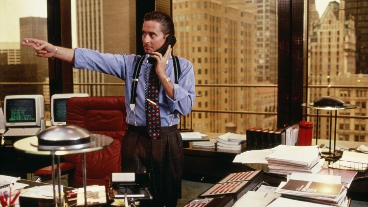 Michael Douglas en 'Wall Street' de Oliver Stone.