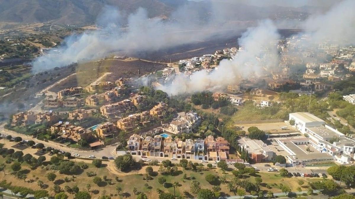 Incendio declarado en Estepona