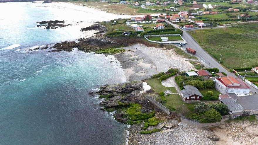 Playa de O Reiro, en la parroquia de Chamín.