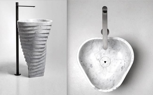 Lavabo de mármol 'Vortice', de Antonio Lupi
