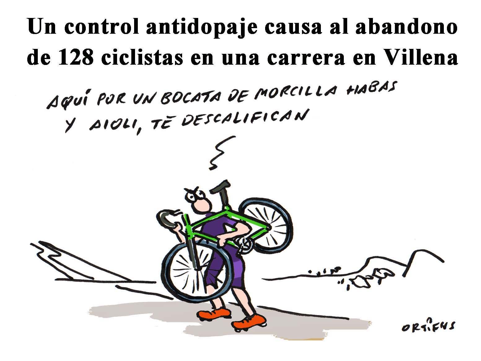Un control antidopaje causa el abandono de 128 ciclistas en una carrera en Villena