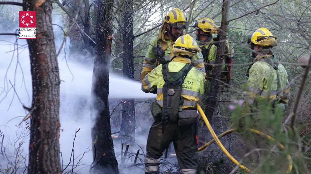 Incendio forestal en Cabanes