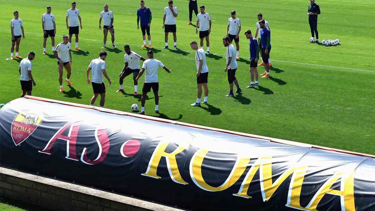 La Roma entrena de cara a las semifinales de la Champions League