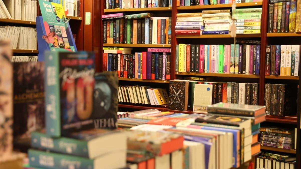Vista de la sección de literatura juvenil en una librería de Vigo.