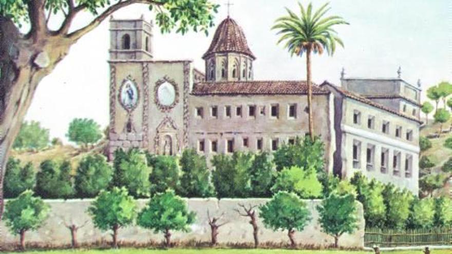 Convento de Santa Bárbara, según la obra de Vicente Sanz Castellanos.
