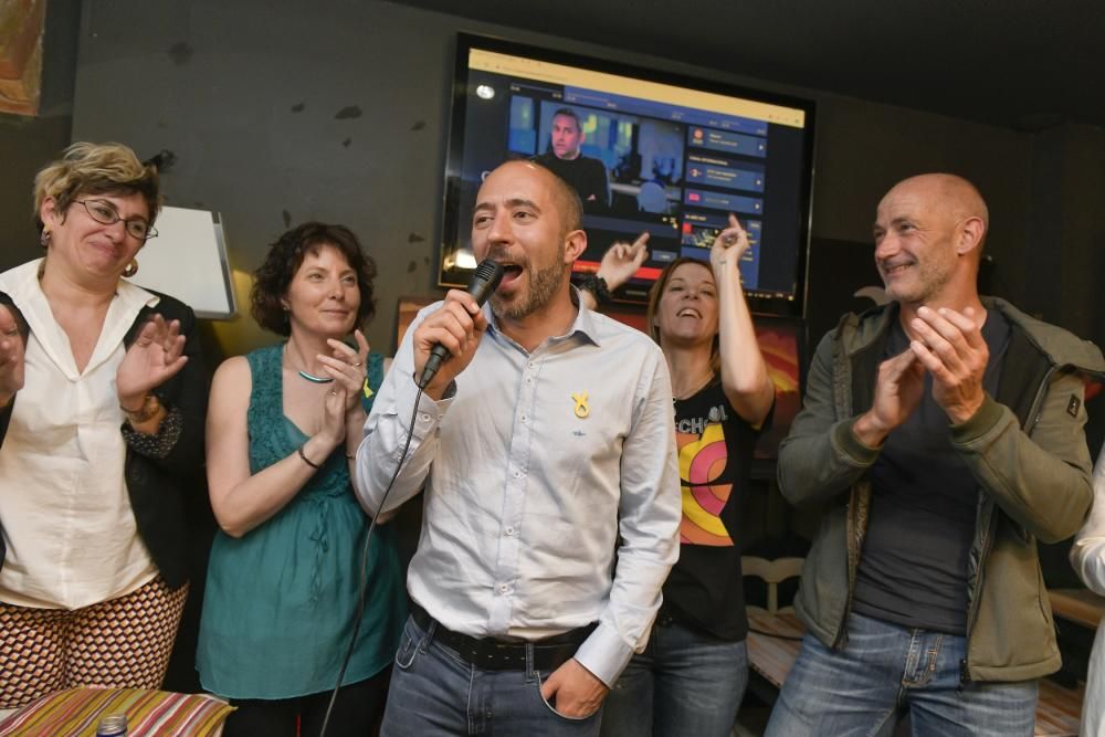 Celebració de Marc Aloy després de la victòria a l