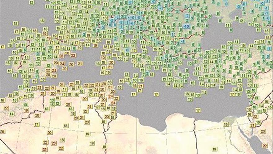 Castellón marca la temperatura más alta de Europa a la espera del frío