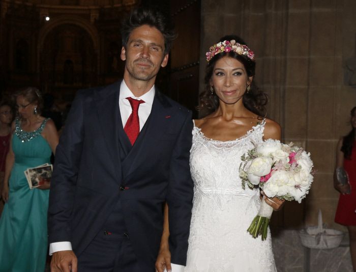 Lidia Reyes y Guillermo Martín el día de su boda