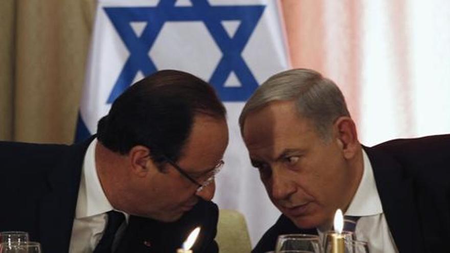 Netanyahu ha recibido este lunes a François Hollande.